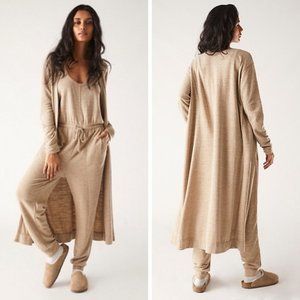 Free People Bicoastal Jumpsuit/Cardigan Set